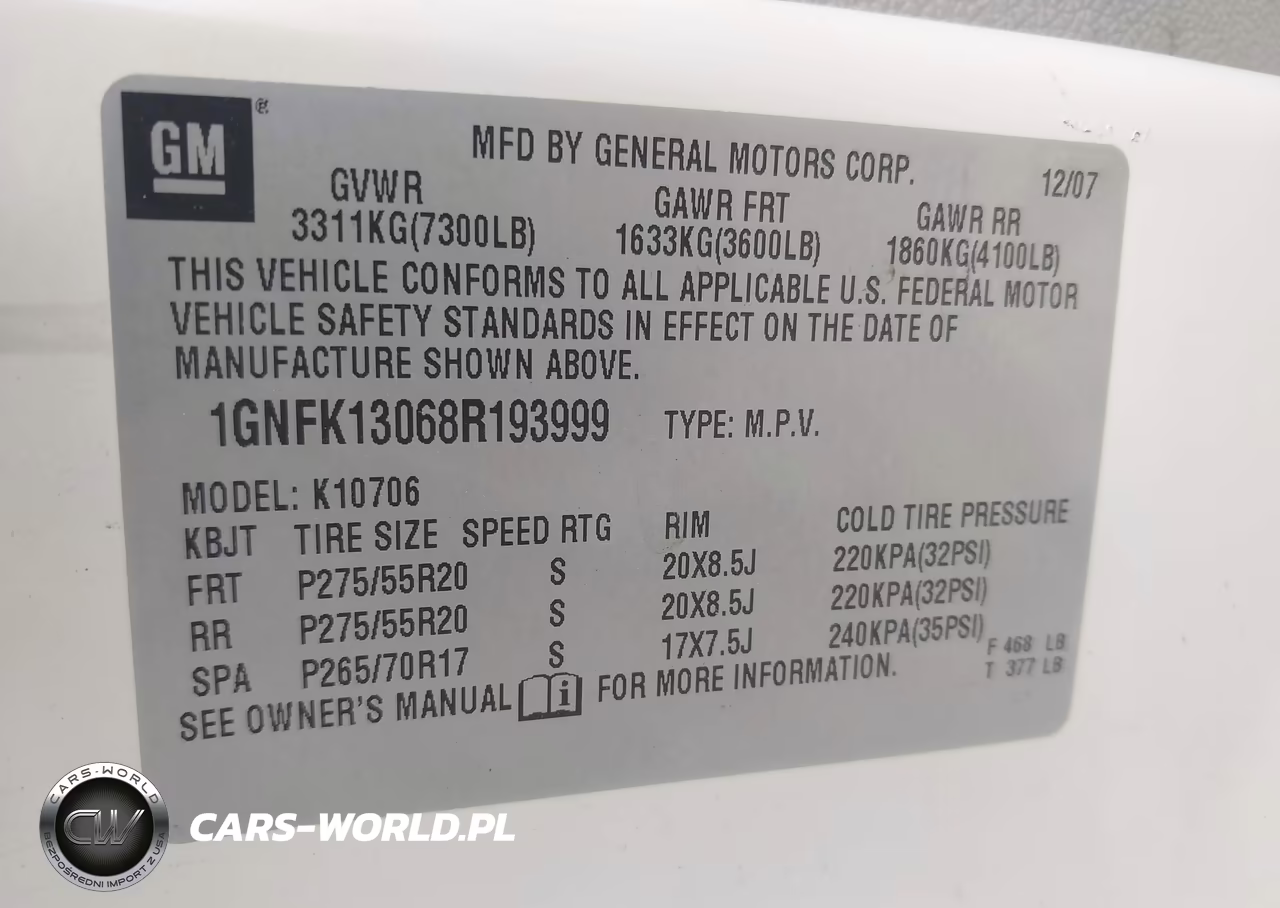 2008 Chevrolet Tahoe Ltz VIN:1GNFK13068R193999 - 9