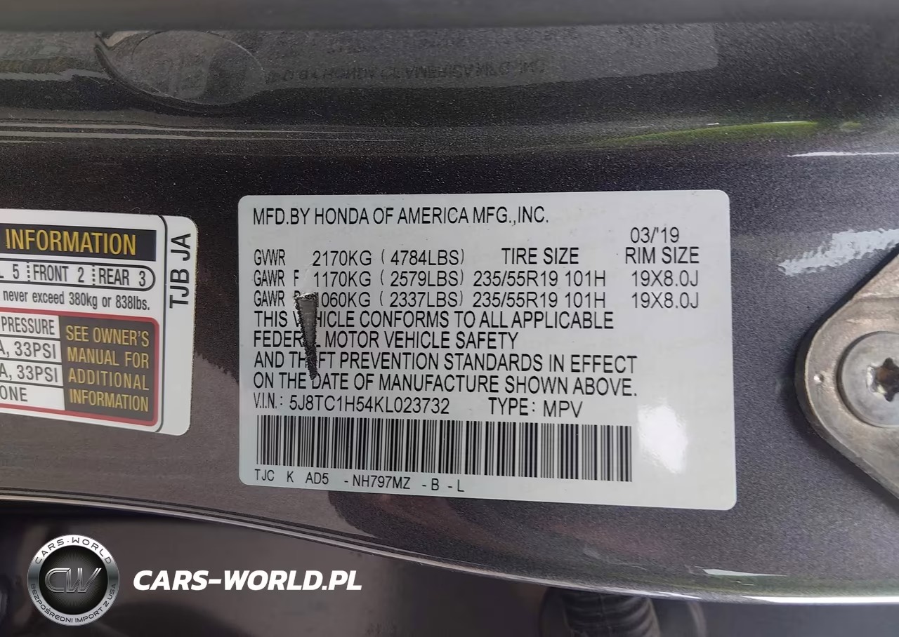 2019 Acura Rdx Technology Package VIN:5J8TC1H54KL023732 - 9