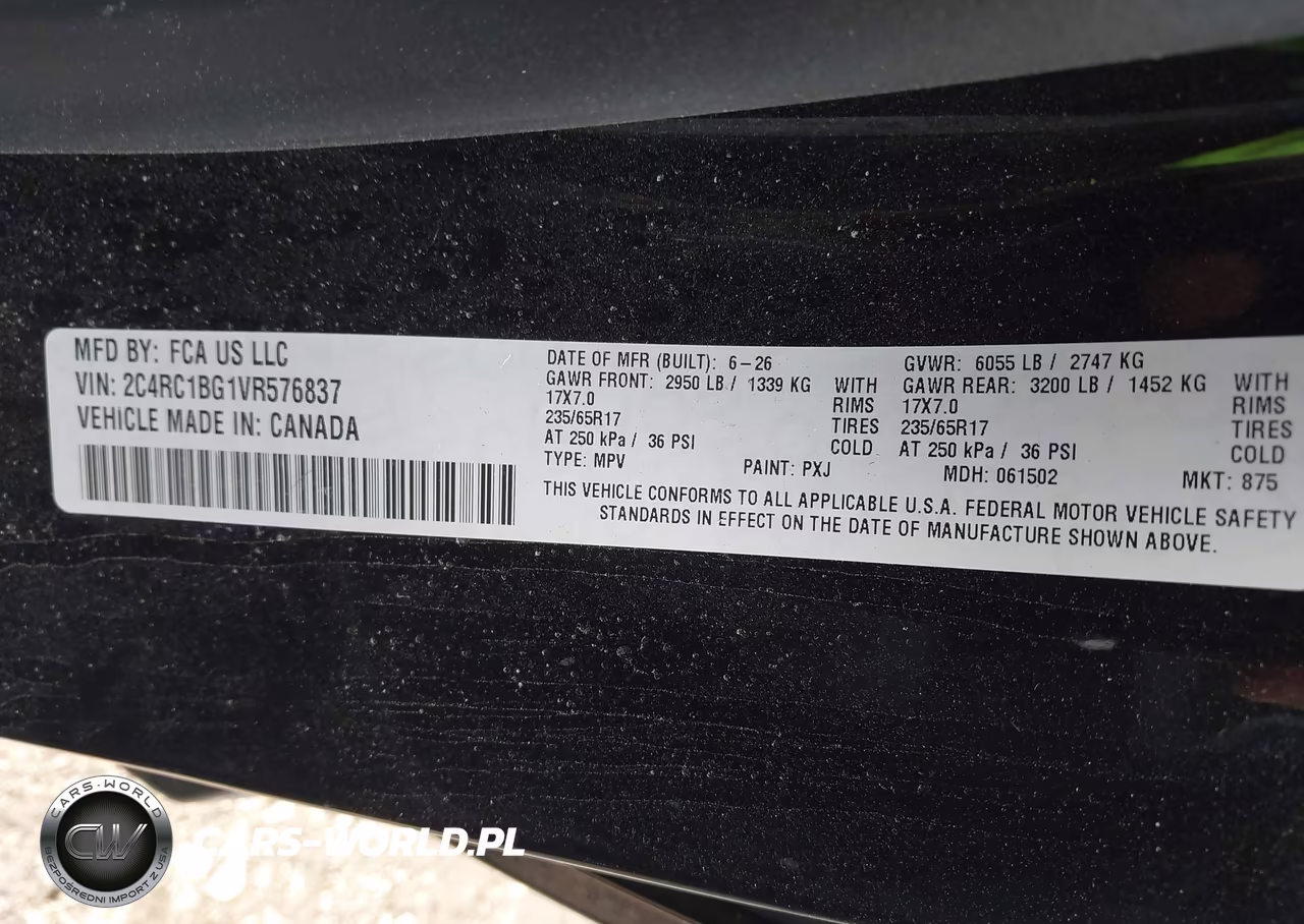 2027 Chrysler Pacifica VIN:2C4RC1BG1VR576837 - 9
