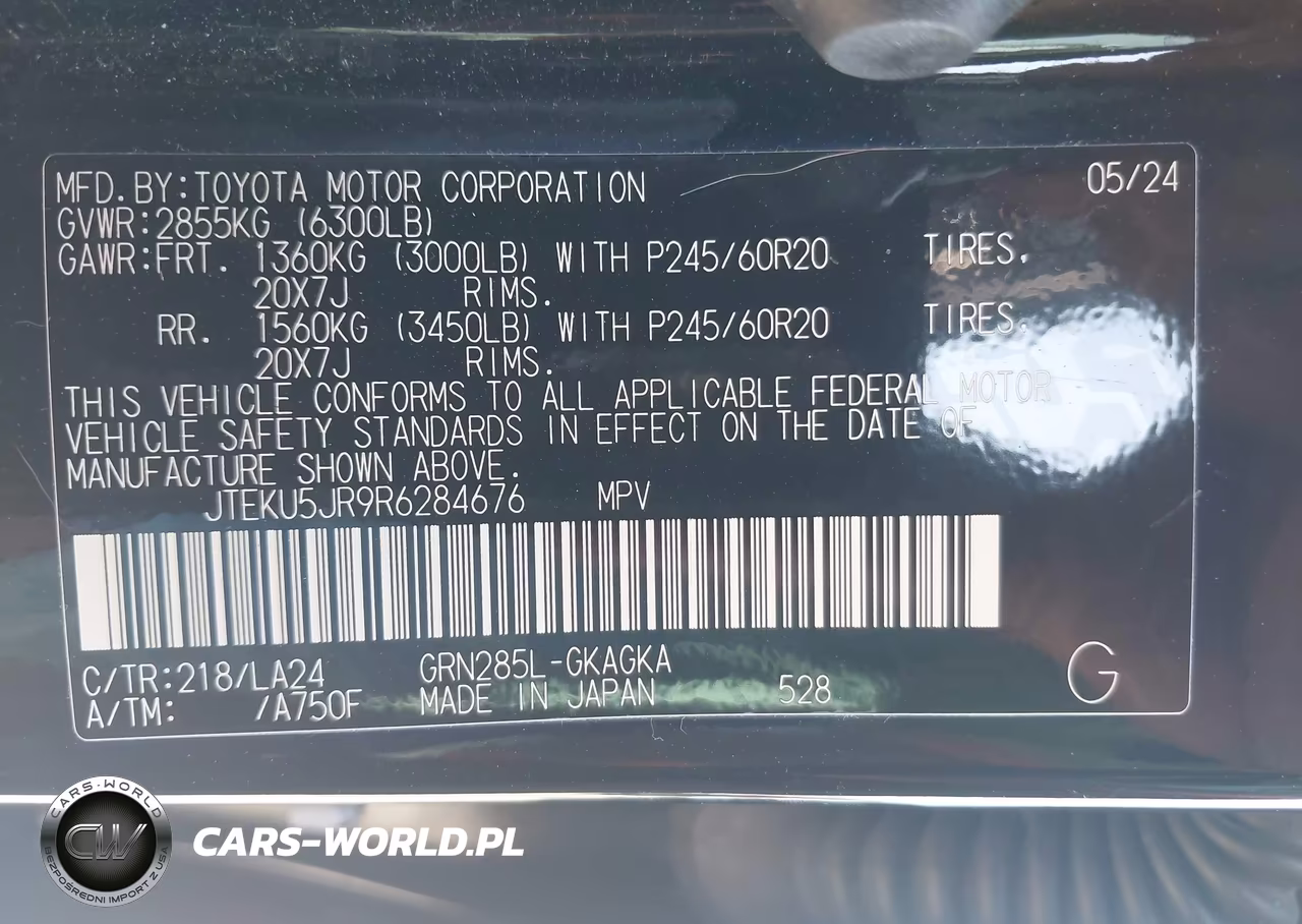 2024 Toyota 4Runner Limited VIN:JTEKU5JR9R6284676 - 9