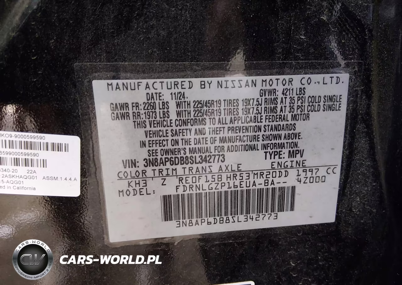 2025 Nissan Kicks Sr Intelligent Awd VIN:3N8AP6DB8SL342773 - 9