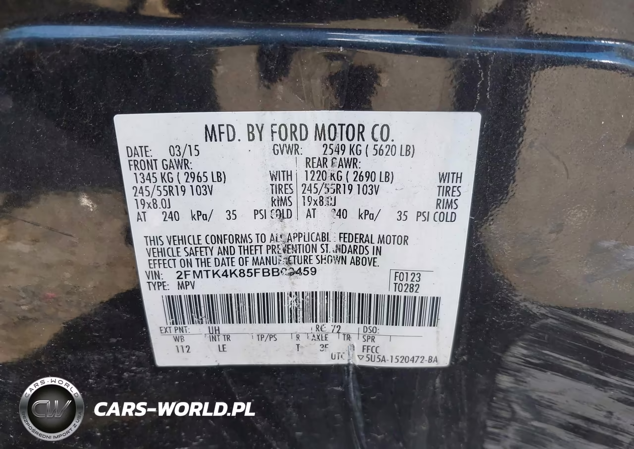 2015 Ford Edge Titanium VIN:2FMTK4K85FBB09459 - 9