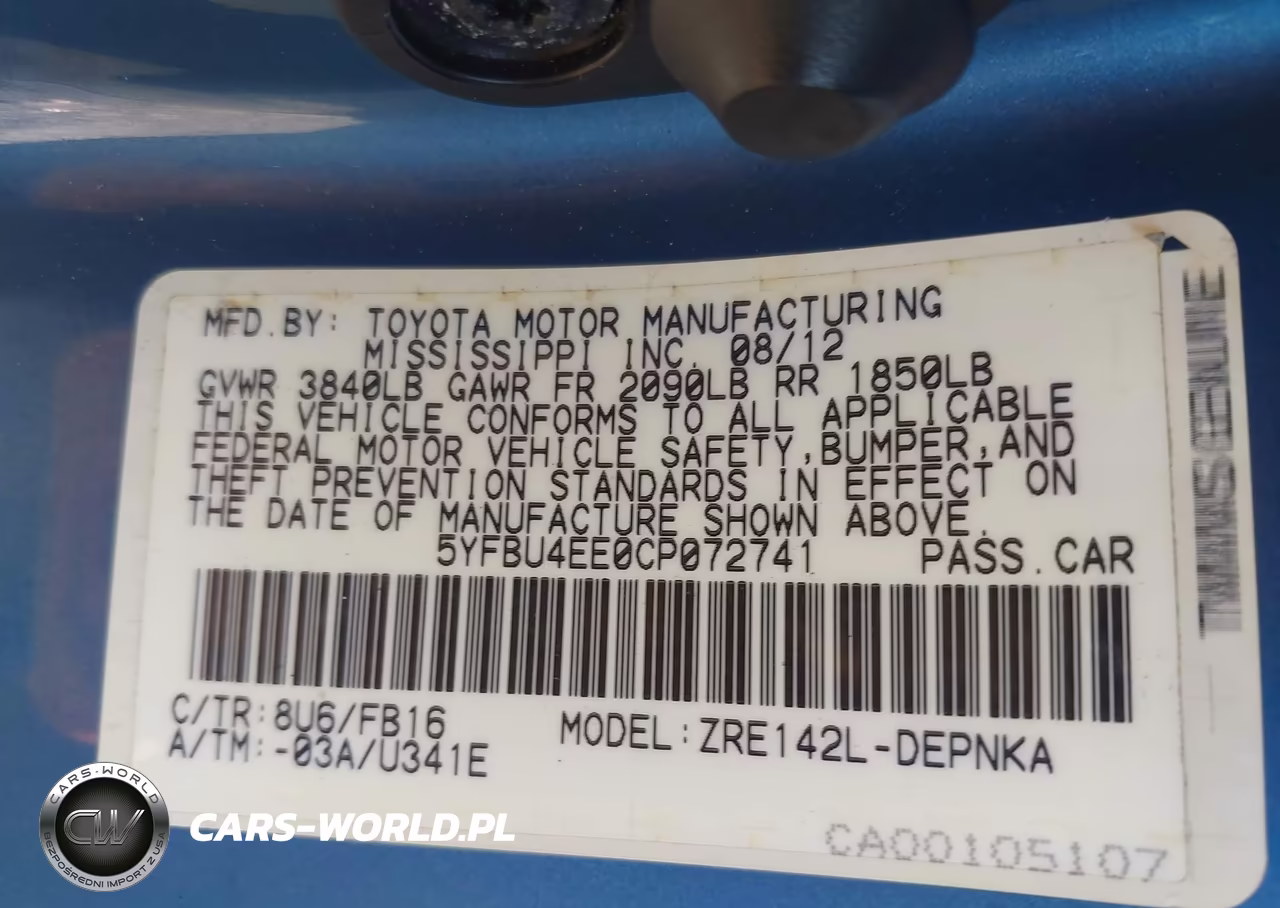 2012 Toyota Corolla Le VIN:5YFBU4EE0CP072741 - 9