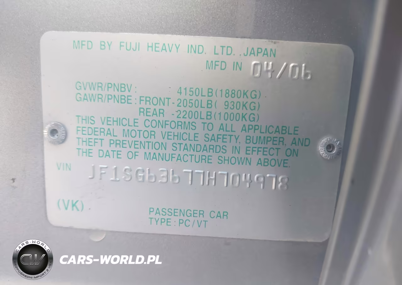 2007 Subaru Forester 2.5X VIN:JF1SG63677H704978 - 9