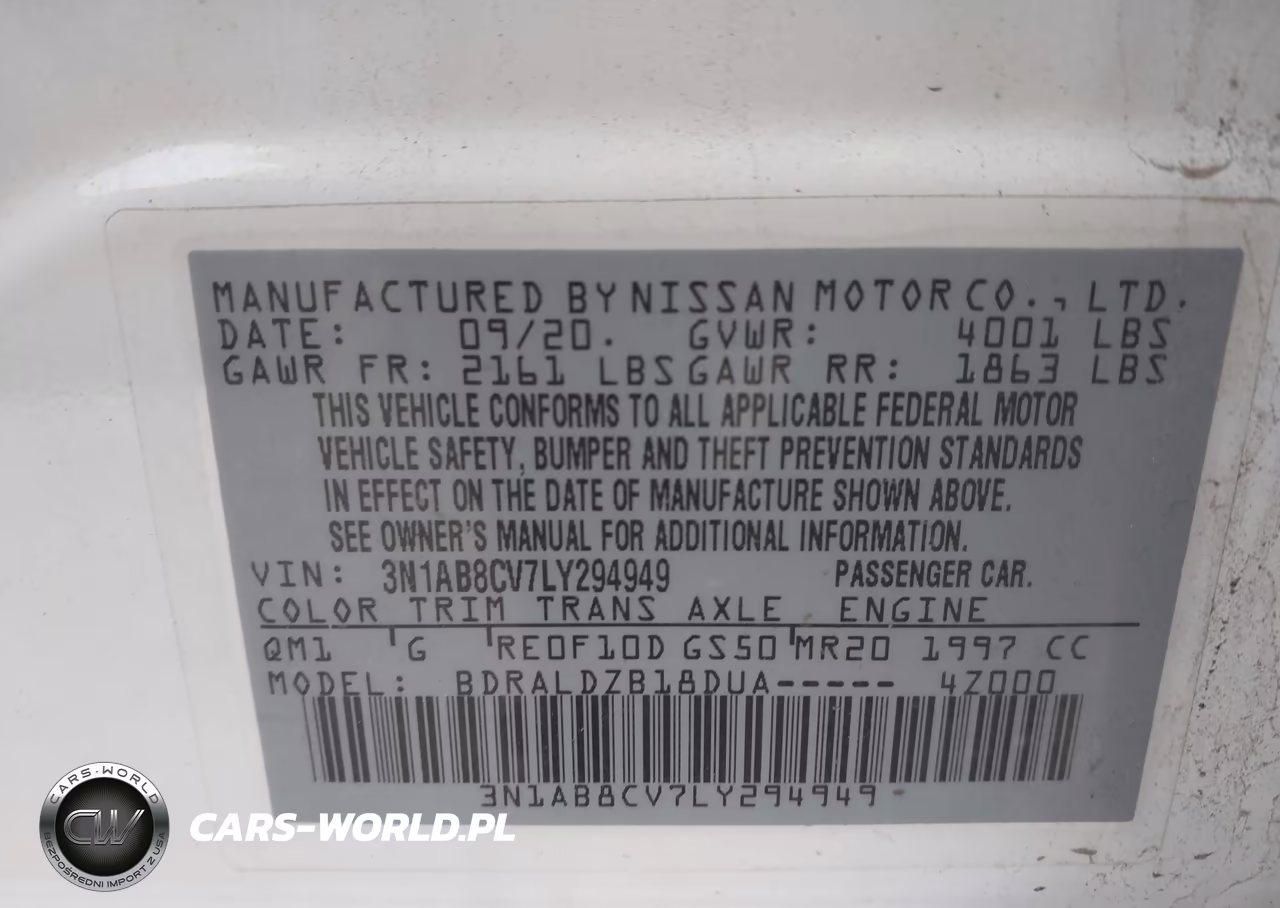 2020 Nissan Sentra Sv Xtronic Cvt VIN:3N1AB8CV7LY294949 - 9