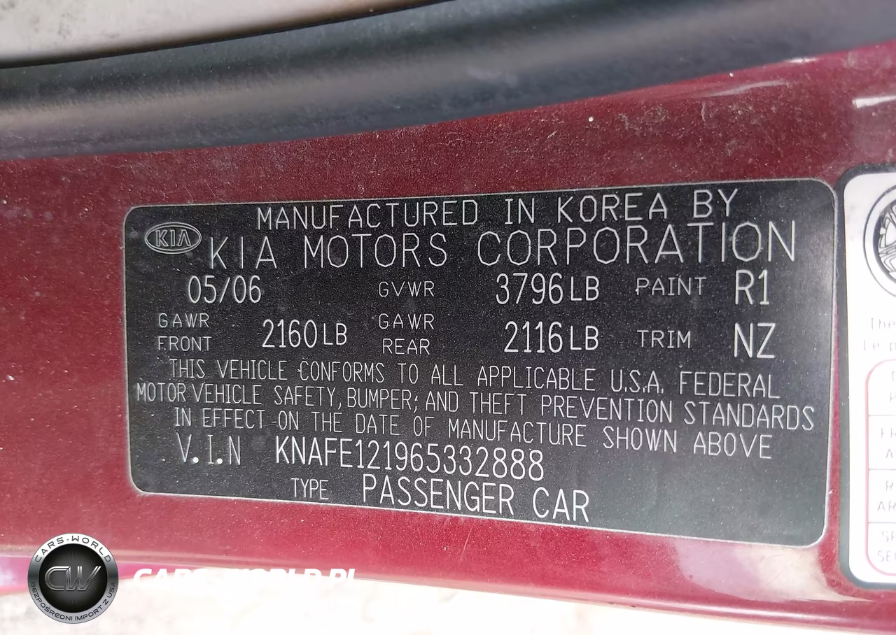 2006 Kia Spectra Ex-Lx-Sx VIN:KNAFE121965332888 - 9