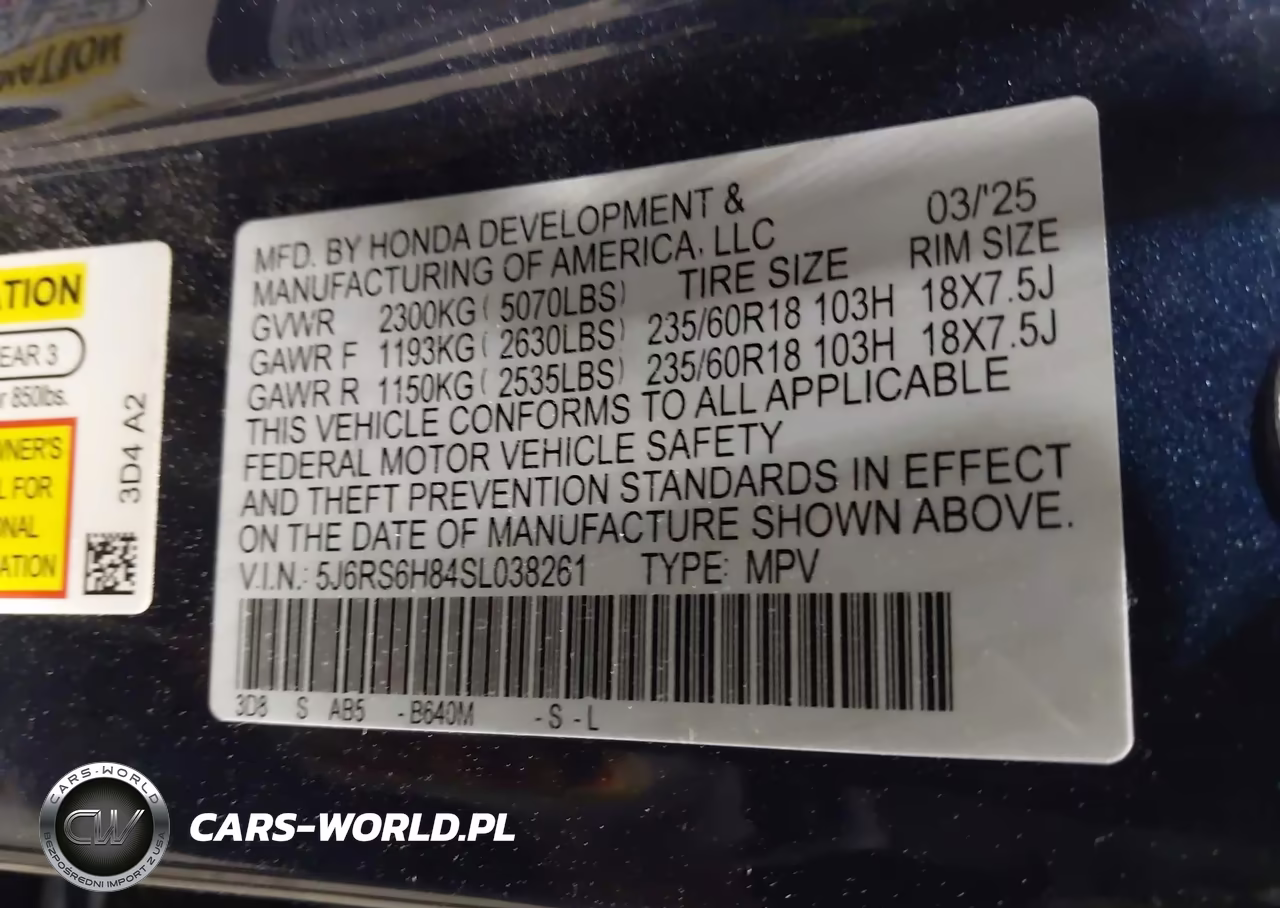 2025 Honda Cr-V Hybrid Sport-L VIN:5J6RS6H84SL038261 - 9