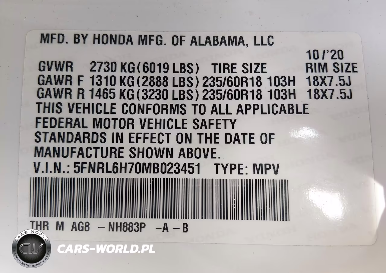 2021 Honda Odyssey Exl VIN:5FNRL6H70MB023451 - 9