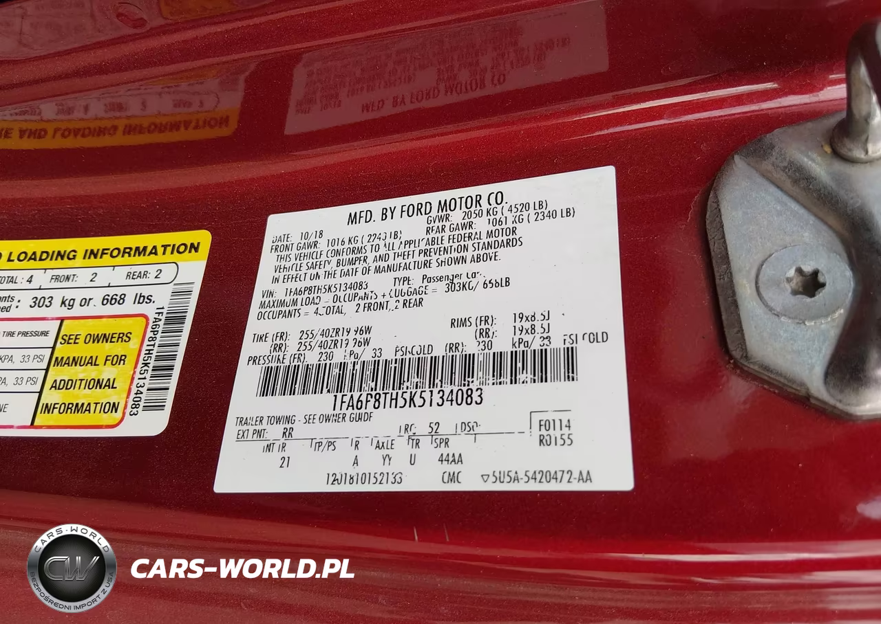 2019 Ford Mustang Ecoboost VIN:1FA6P8TH5K5134083 - 9