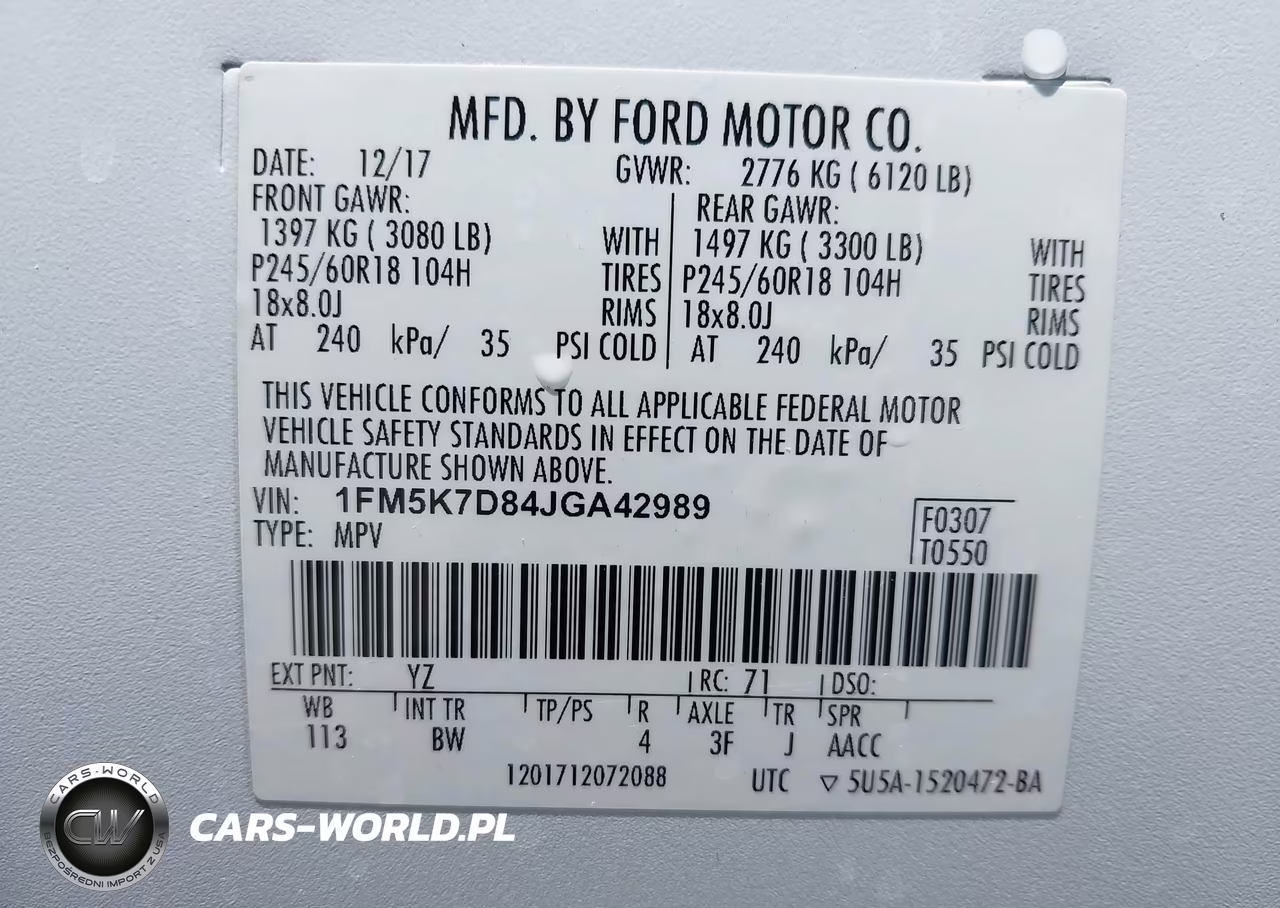 2018 Ford Explorer Xlt VIN:1FM5K7D84JGA42989 - 9