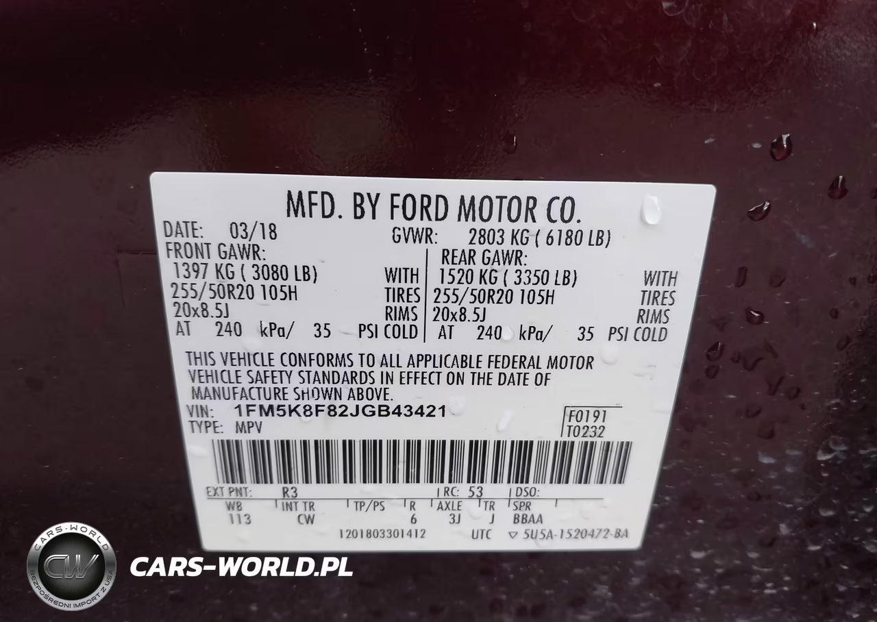 2018 Ford Explorer Limited VIN:1FM5K8F82JGB43421 - 9