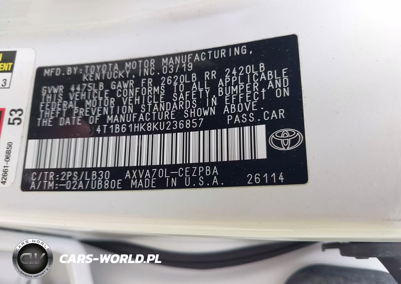 2019 Toyota Camry Xse VIN:4T1B61HK8KU236857 - 9