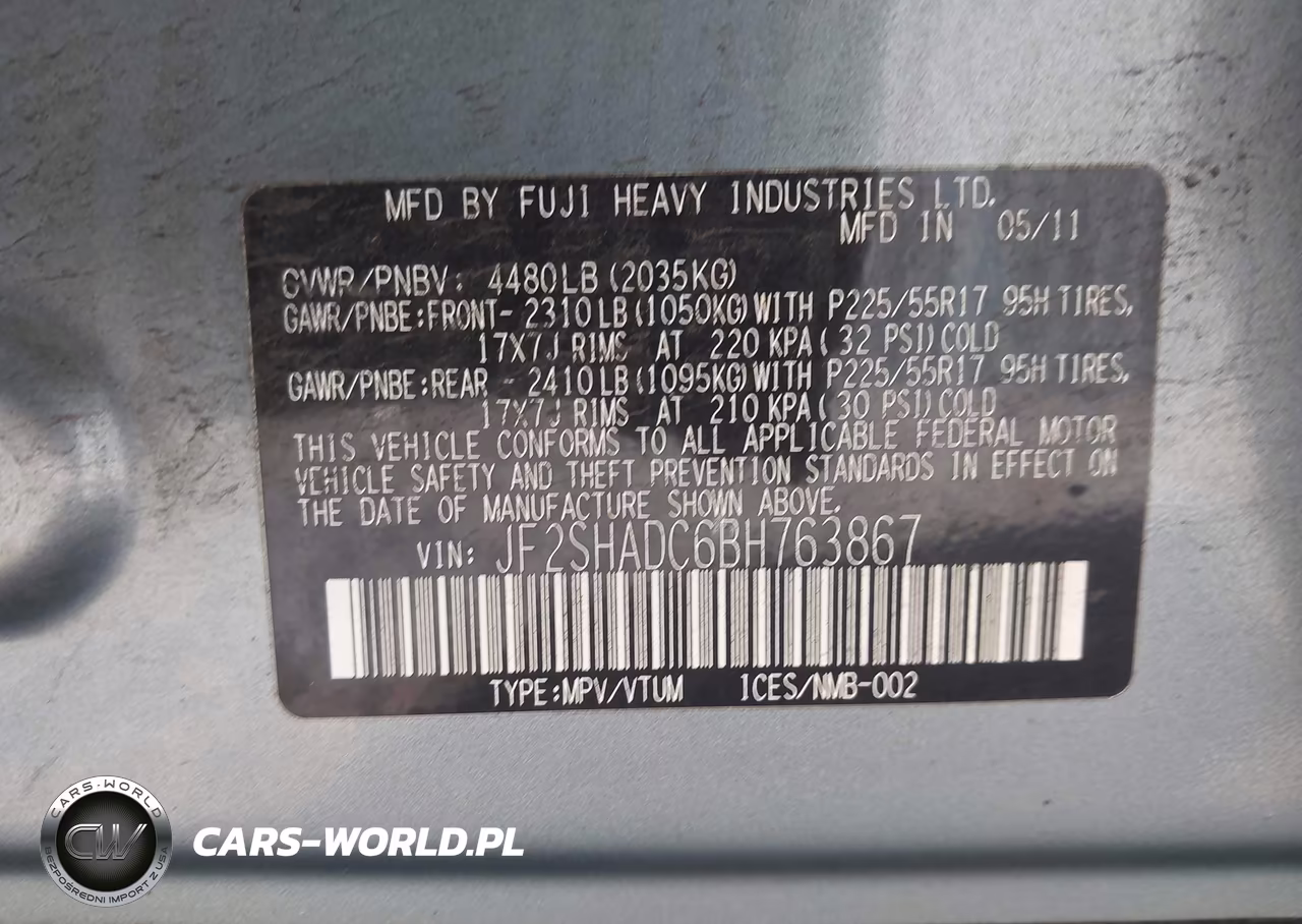 2011 Subaru Forester 2.5X Premium VIN:JF2SHADC6BH763867 - 9