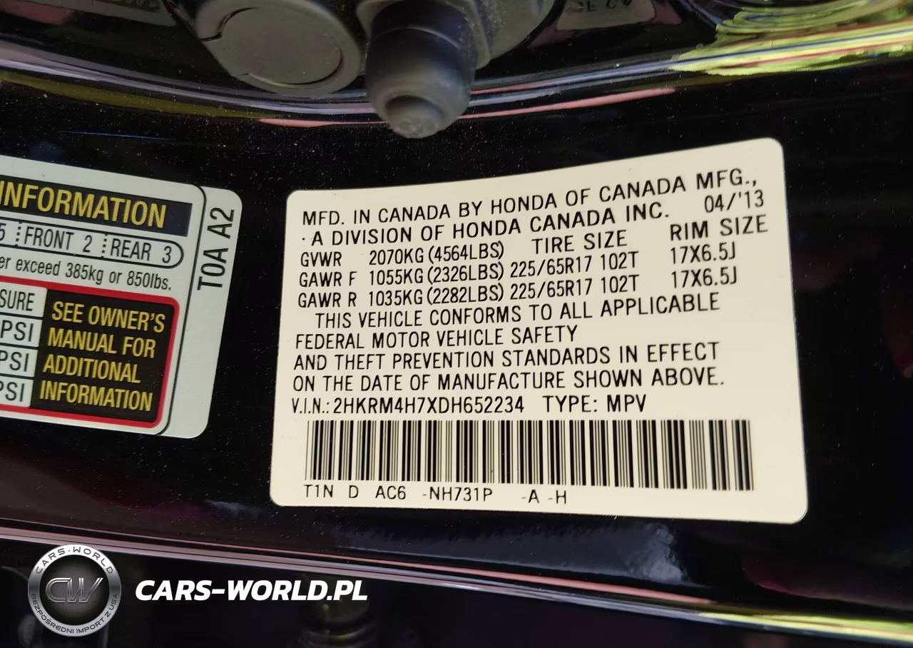 2013 Honda Cr-V Ex-L VIN:2HKRM4H7XDH652234 - 9