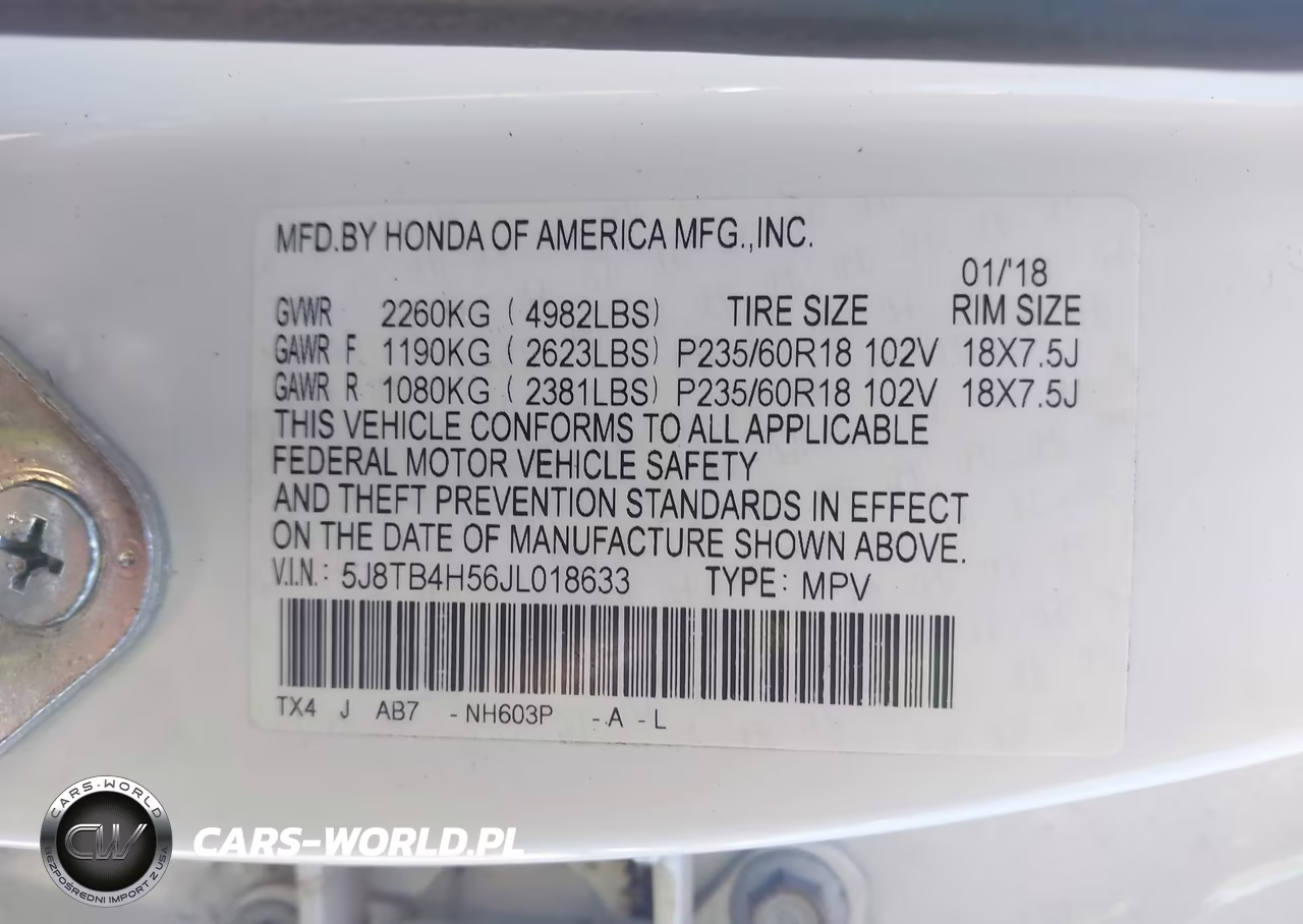 2018 Acura Rdx Technology Acurawatch Plus Packages-Technology Package VIN:5J8TB4H56JL018633 - 9