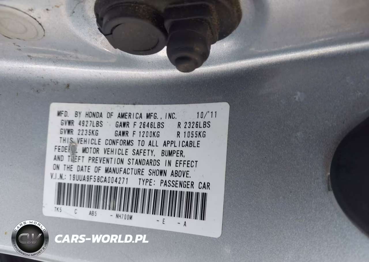 2012 Acura Tl 3.7 VIN:19UUA9F58CA004271 - 9