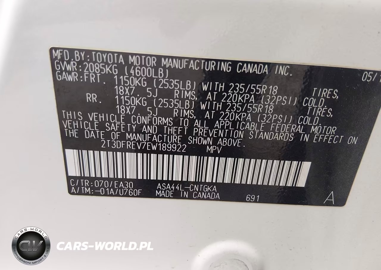 2014 Toyota Rav4 Limited VIN:2T3DFREV7EW189922 - 9