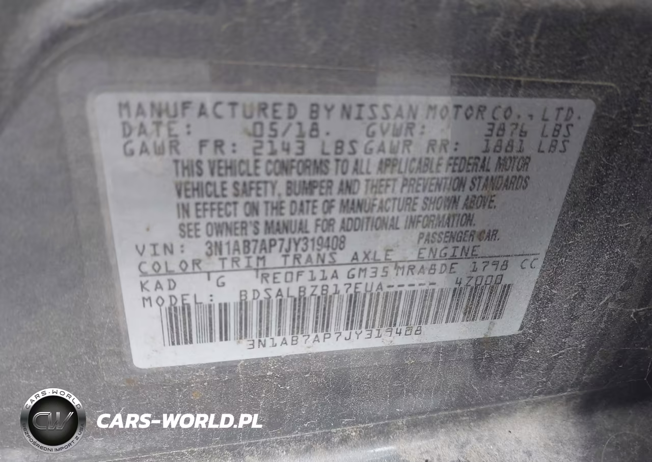2018 Nissan Sentra S VIN:3N1AB7AP7JY319408 - 9