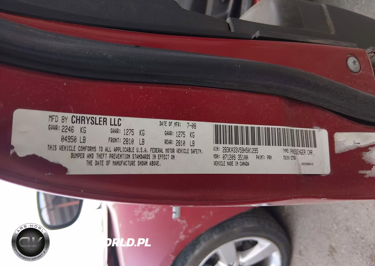2009 Dodge Charger Sxt VIN:2B3KA33V59H501295 - 9