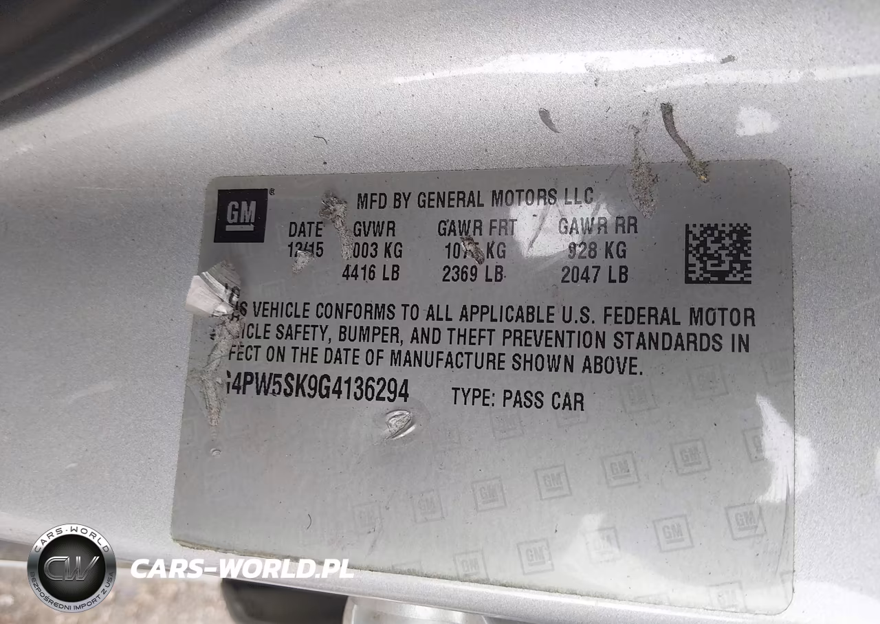 2016 Buick Verano Sport Touring Group VIN:1G4PW5SK9G4136294 - 9