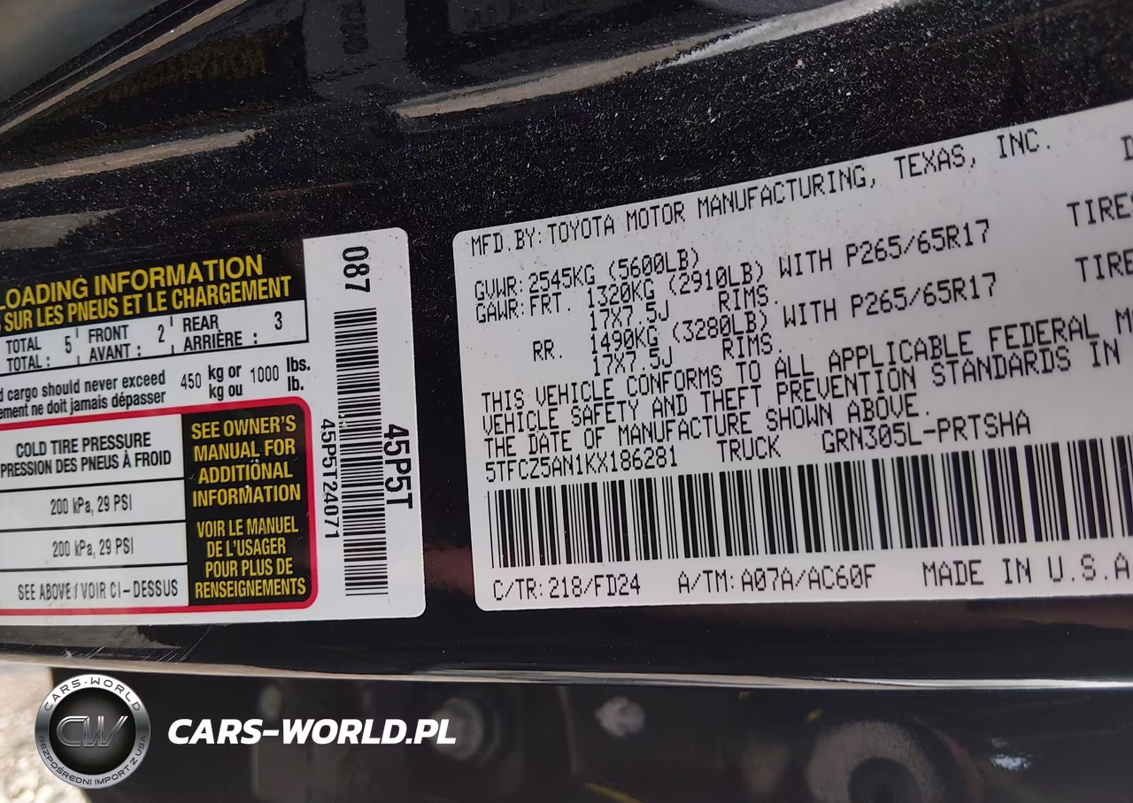2019 Toyota Tacoma Trd Sport VIN:5TFCZ5AN1KX186281 - 9