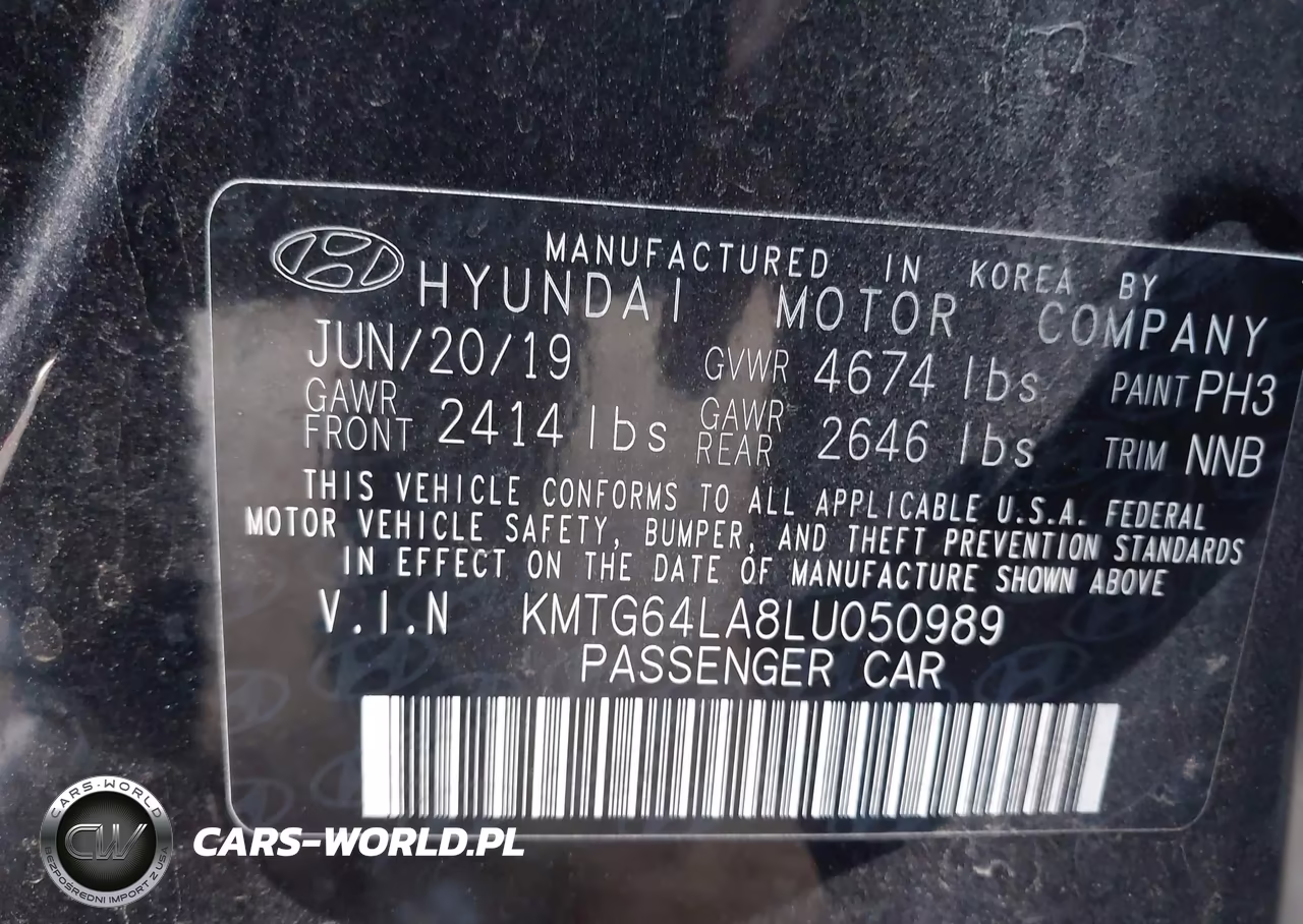 2020 Genesis G70 2.0T Rwd VIN:KMTG64LA8LU050989 - 9
