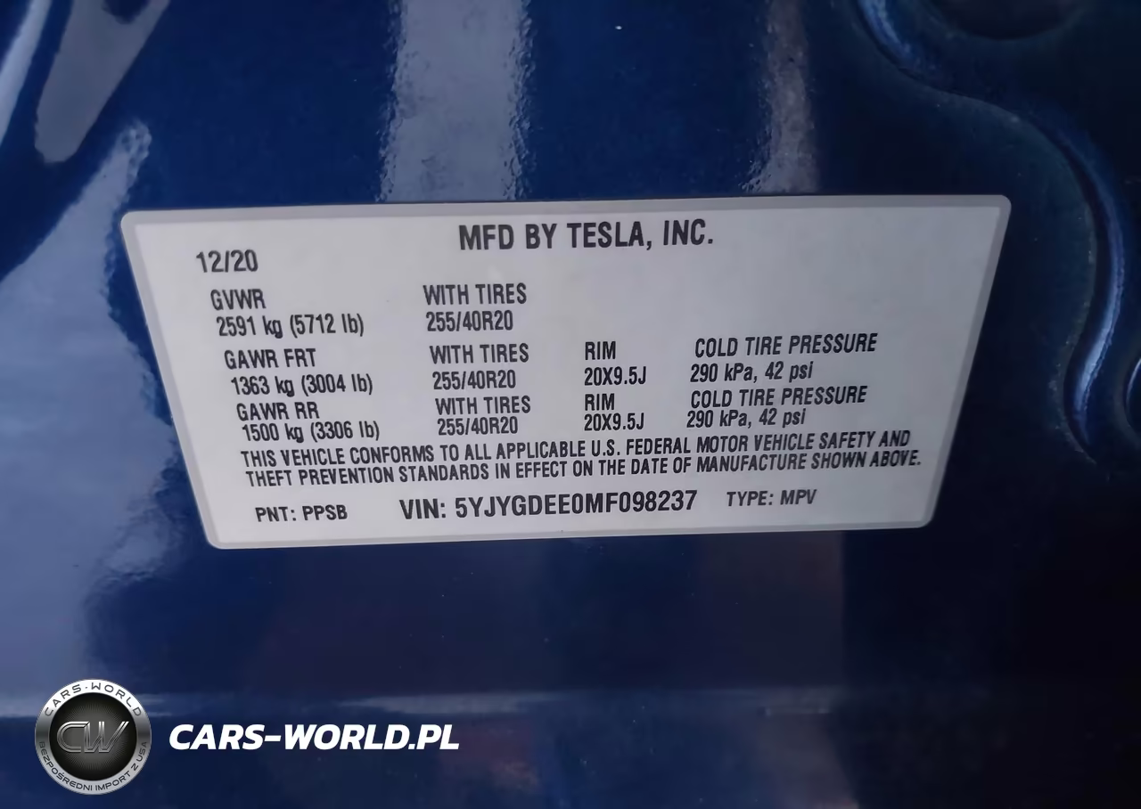 2021 Tesla Model Y Long Range Dual Motor All-Wheel Drive VIN:5YJYGDEE0MF098237 - 9