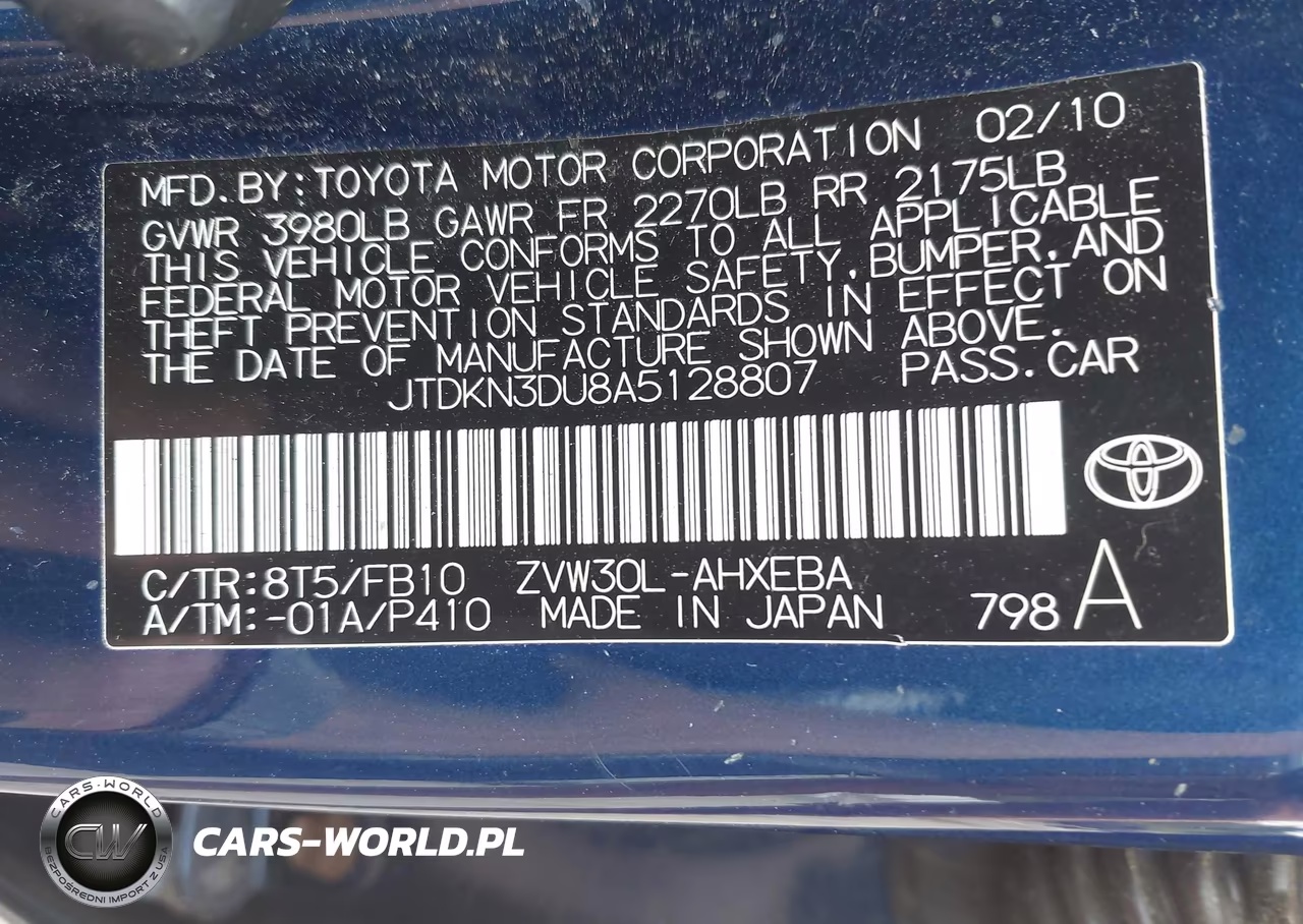 2010 Toyota Prius Iii VIN:JTDKN3DU8A5128807 - 9
