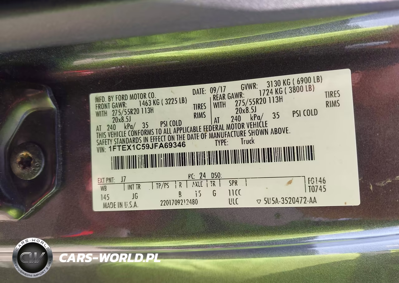 2018 Ford F-150 Xl VIN:1FTEX1C59JFA69346 - 9