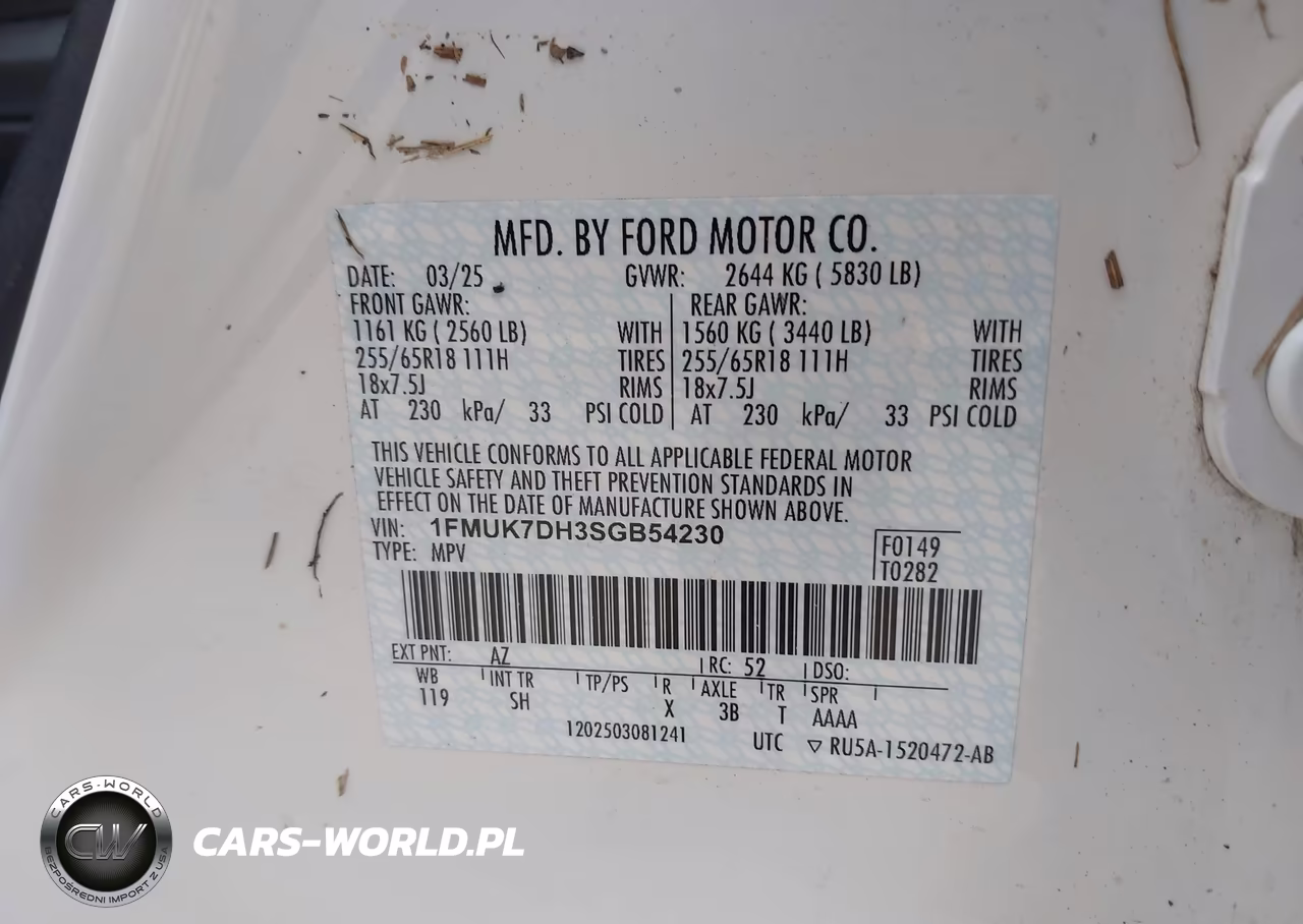2025 Ford Explorer Active VIN:1FMUK7DH3SGB54230 - 9