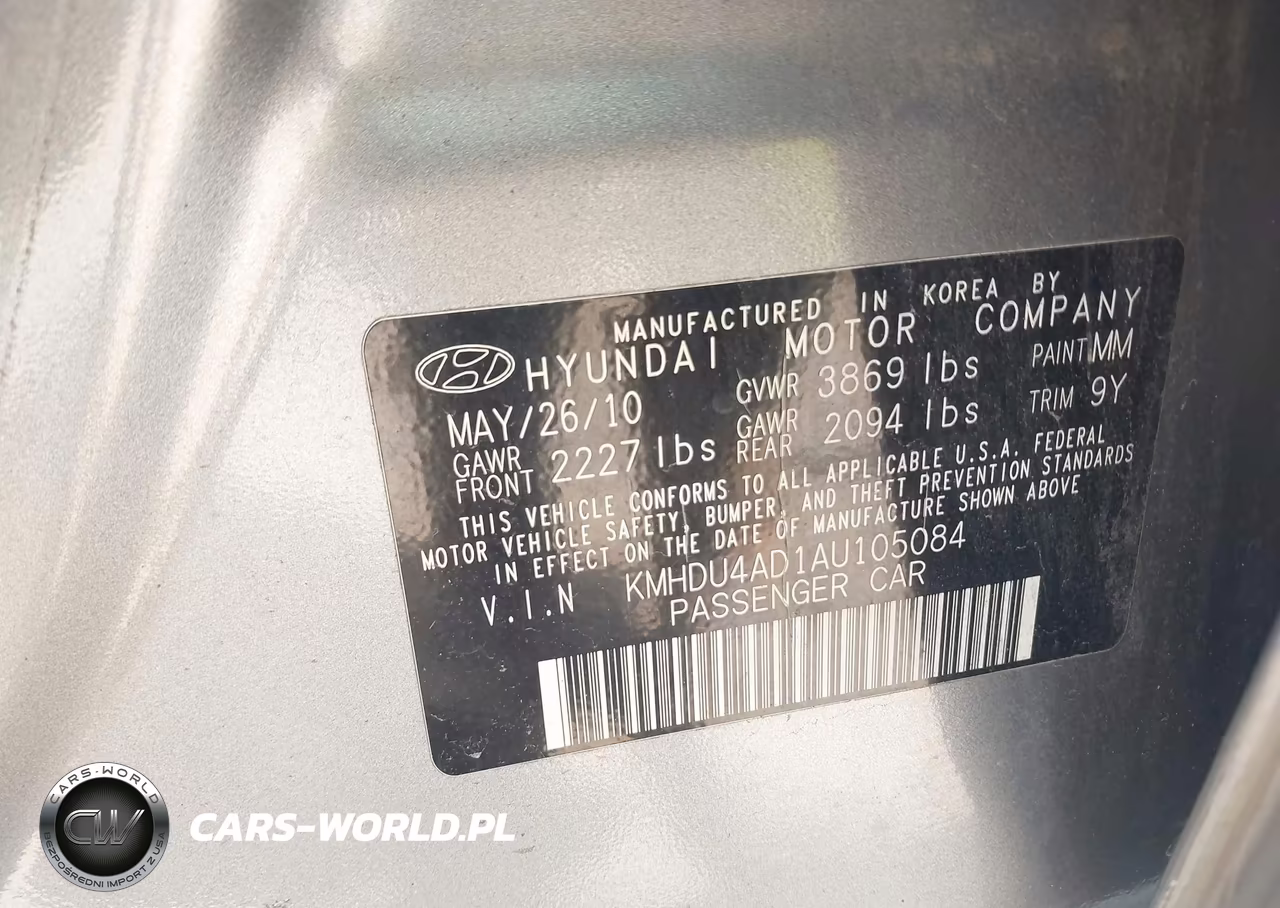 2010 Hyundai Elantra Blue VIN:KMHDU4AD1AU105084 - 9