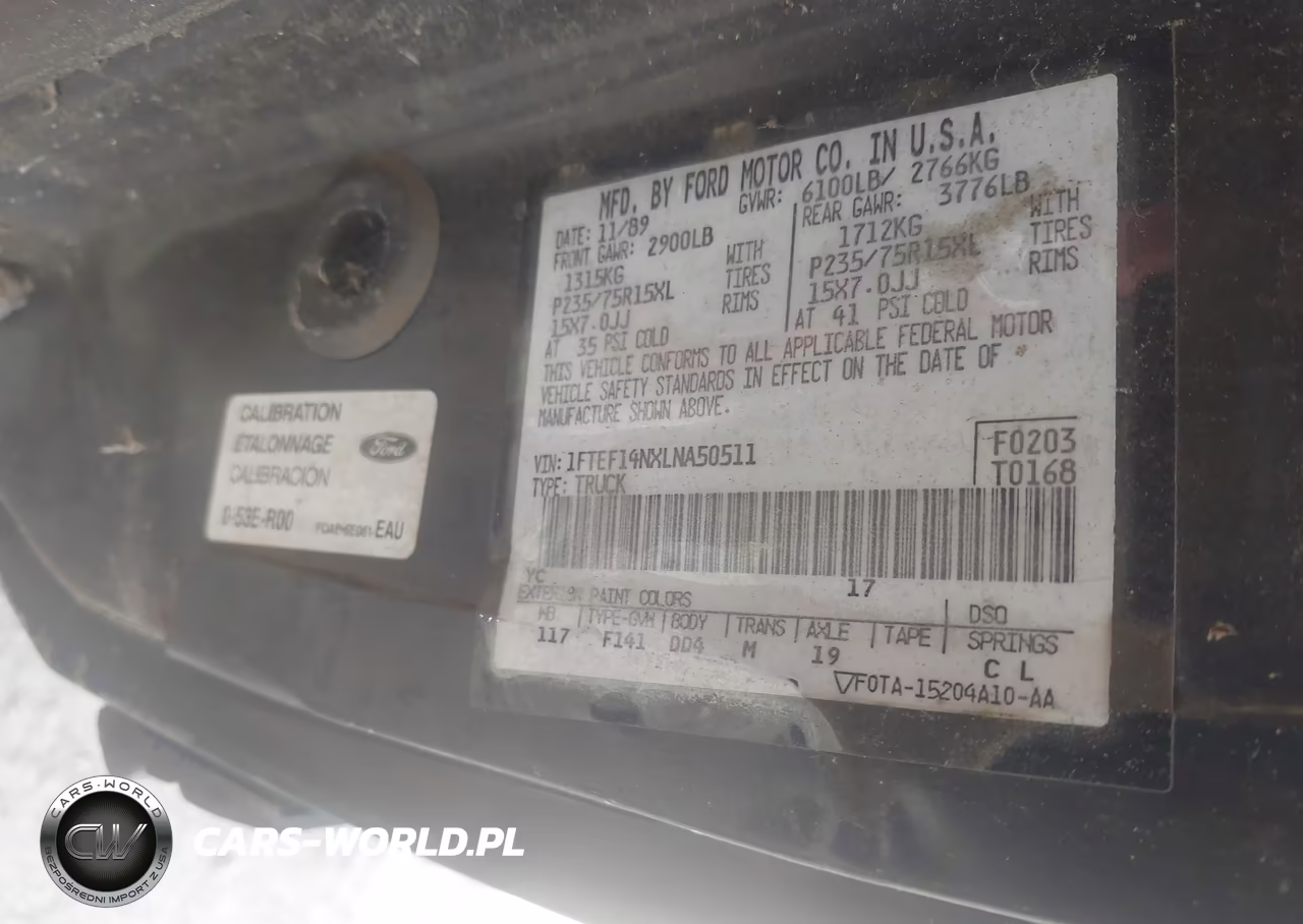 1990 Ford F150 VIN:1FTEF14NXLNA50511 - 9