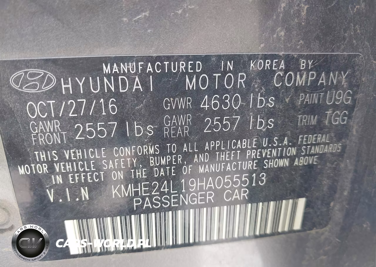 2017 Hyundai Sonata Hybrid Se VIN:KMHE24L19HA055513 - 9
