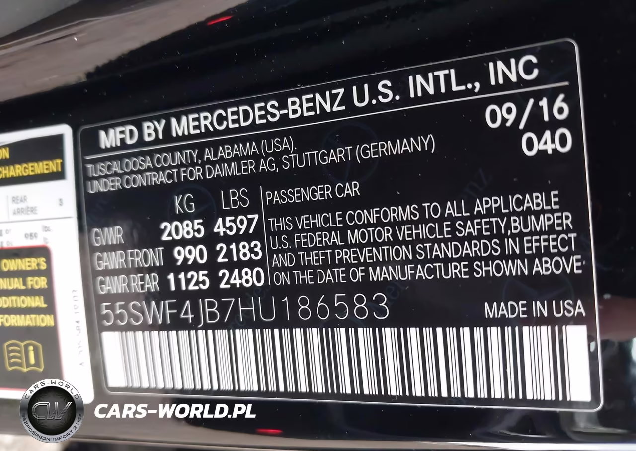 2017 Mercedes-Benz C 300 Sport VIN:55SWF4JB7HU186583 - 9
