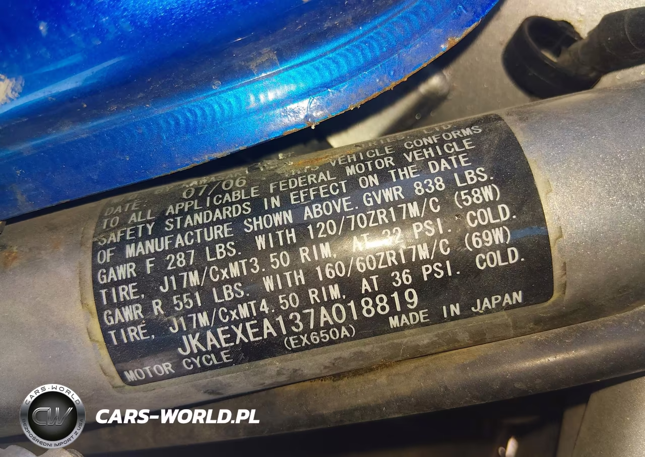 2007 Kawasaki Ex650 A VIN:JKAEXEA137A018819 - 10