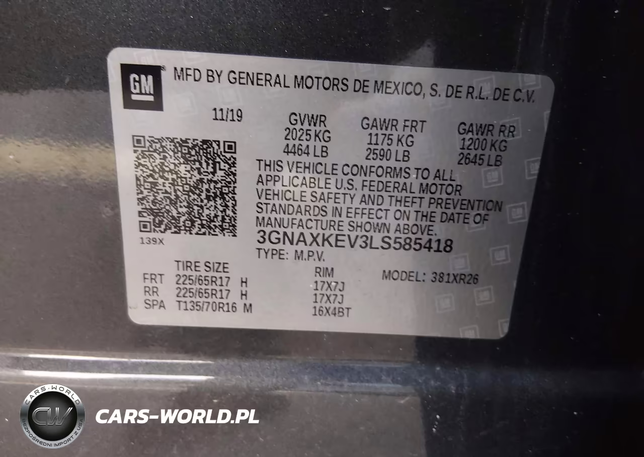 2020 Chevrolet Equinox Fwd Lt 1.5L Turbo VIN:3GNAXKEV3LS585418 - 9