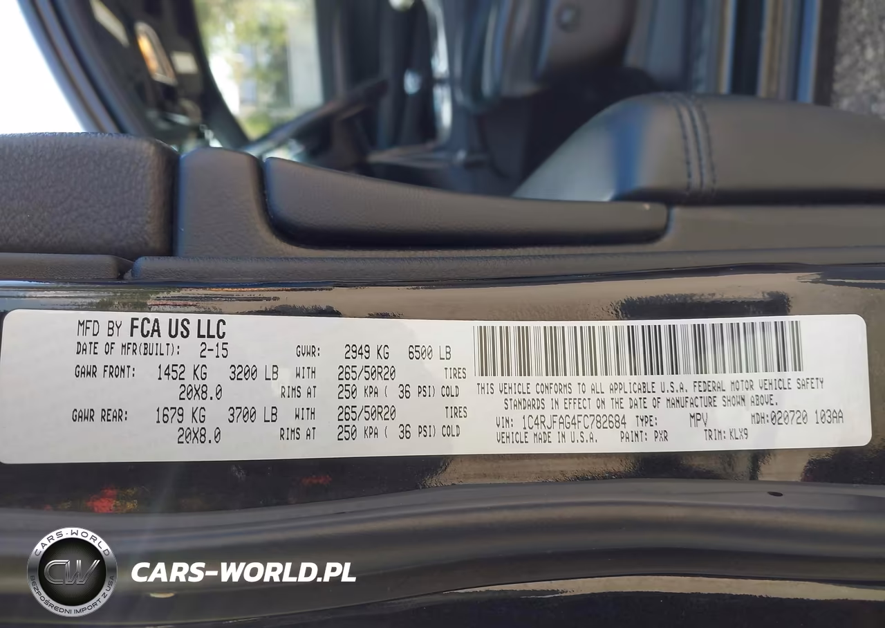2015 Jeep Grand Cherokee Altitude VIN:1C4RJFAG4FC782684 - 9