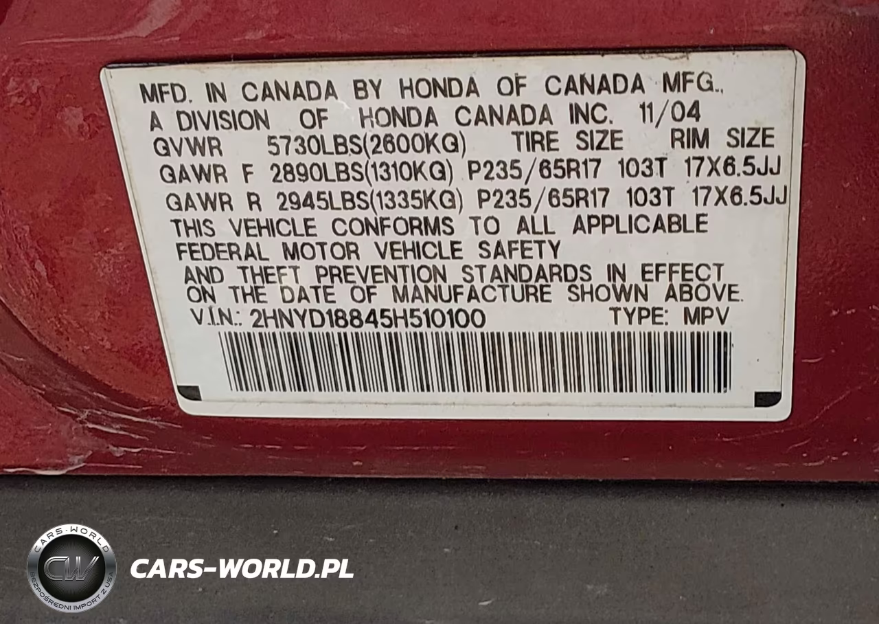 2005 Acura Mdx VIN:2HNYD18845H510100 - 9