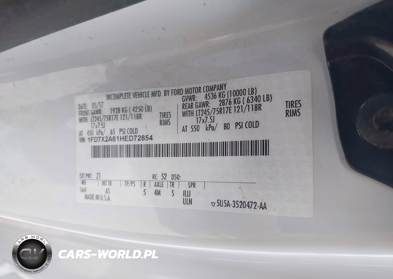 2017 Ford F-250 Xl VIN:1FD7X2A61HED72854 - 9