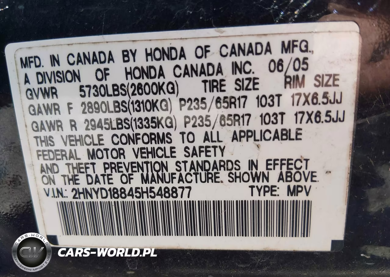 2005 Acura Mdx VIN:2HNYD18845H548877 - 9