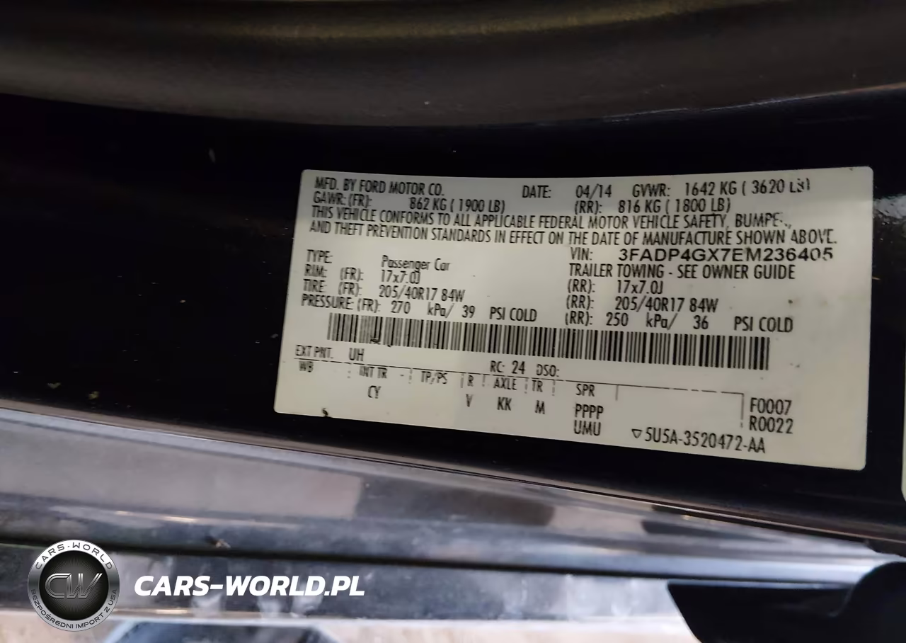 2014 Ford Fiesta St VIN:3FADP4GX7EM236405 - 9