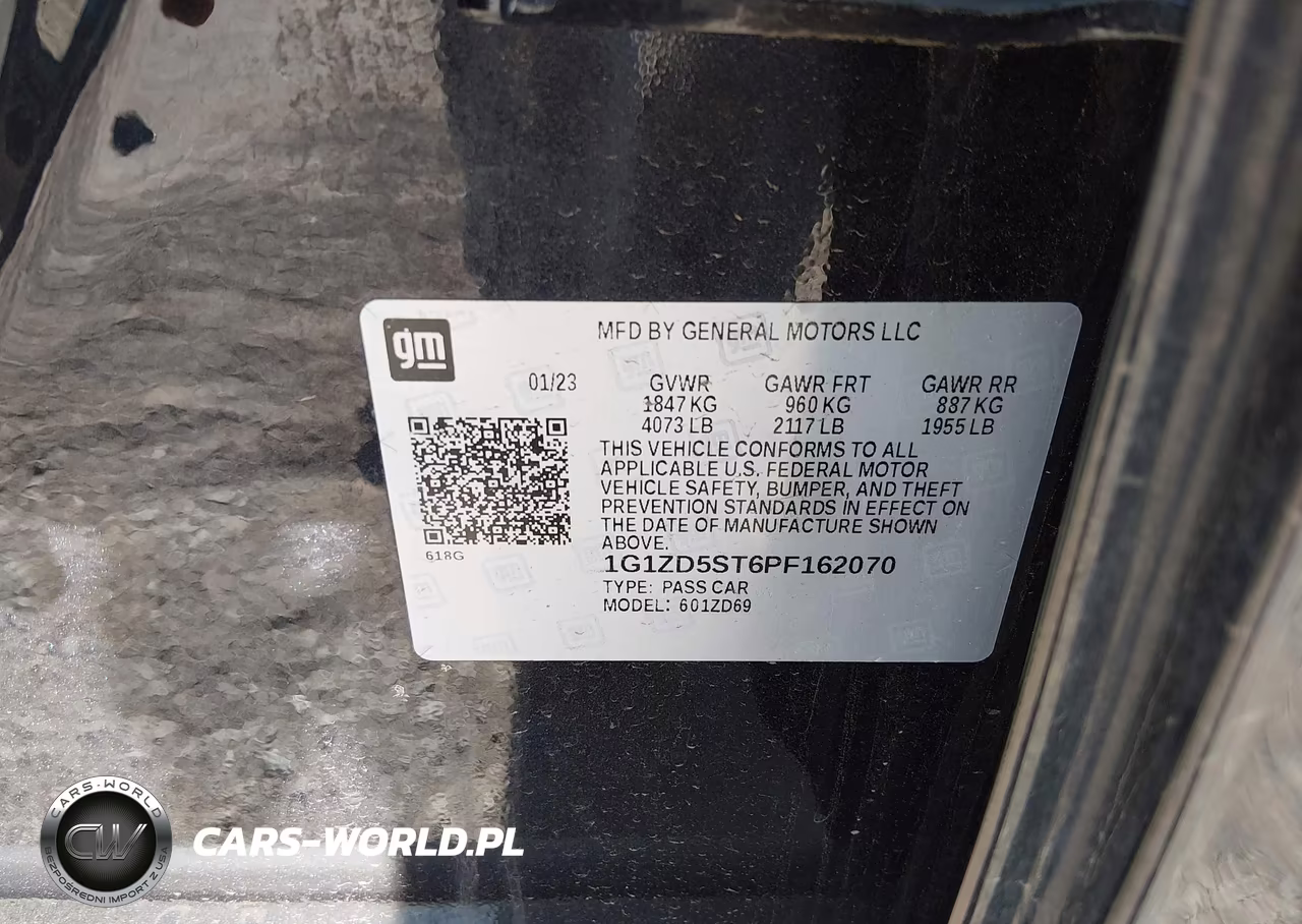 2023 Chevrolet Malibu Fwd 1Lt VIN:1G1ZD5ST6PF162070 - 9