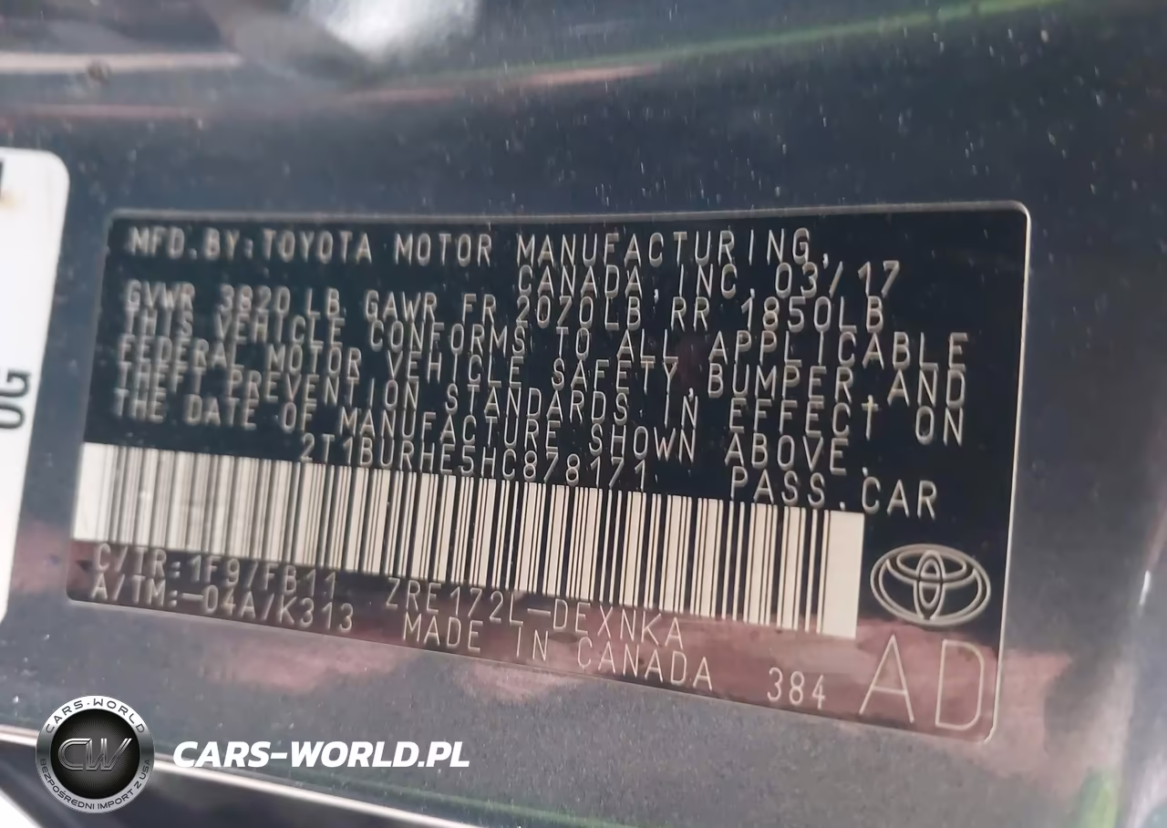2017 Toyota Corolla Le VIN:2T1BURHE5HC878171 - 9