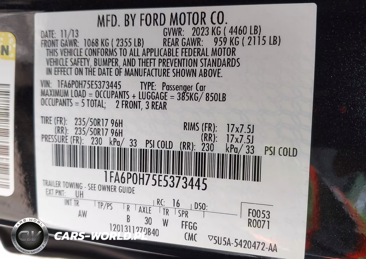 2014 Ford Fusion Se VIN:1FA6P0H75E5373445 - 9