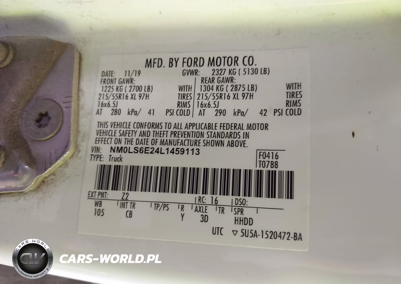 2020 Ford Transit Connect Xl VIN:NM0LS6E24L1459113 - 9