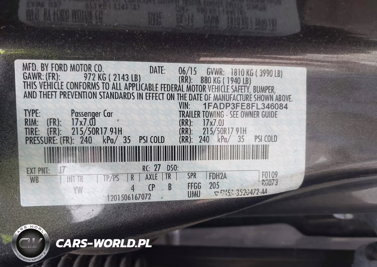 2015 Ford Focus Se VIN:1FADP3FE8FL346084 - 9
