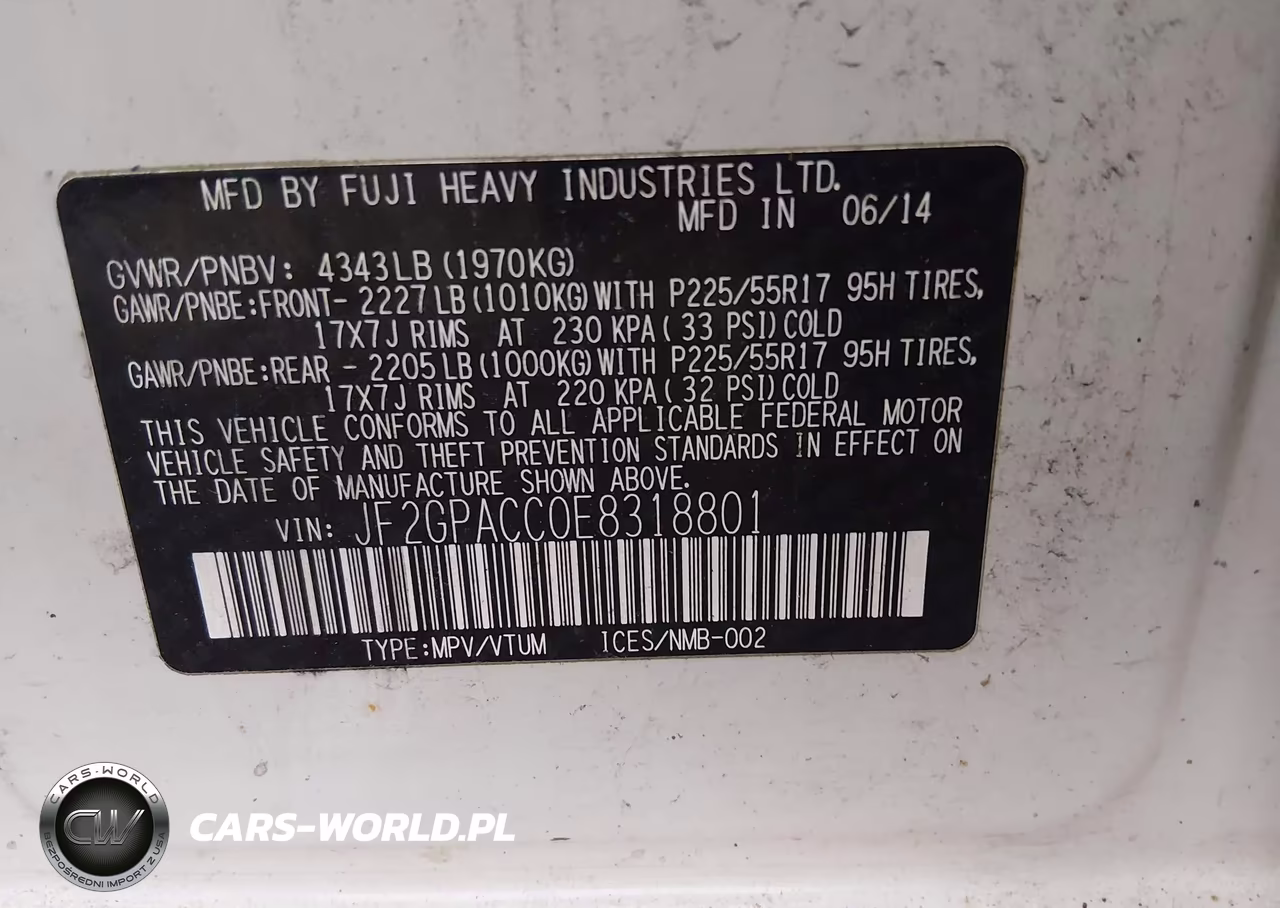 2014 Subaru Xv Crosstrek 2.0I Premium VIN:JF2GPACC0E8318801 - 9