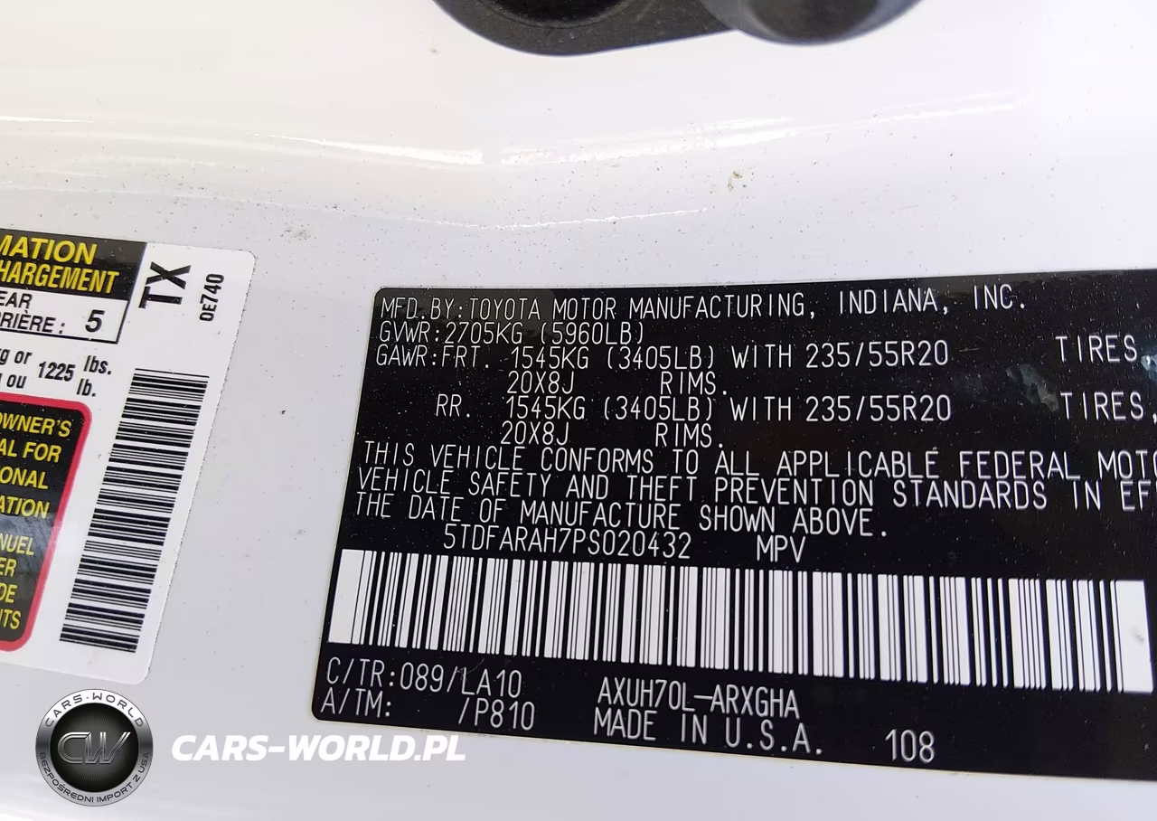 2023 Toyota Highlander Hybrid Platinum VIN:5TDFARAH7PS020432 - 9