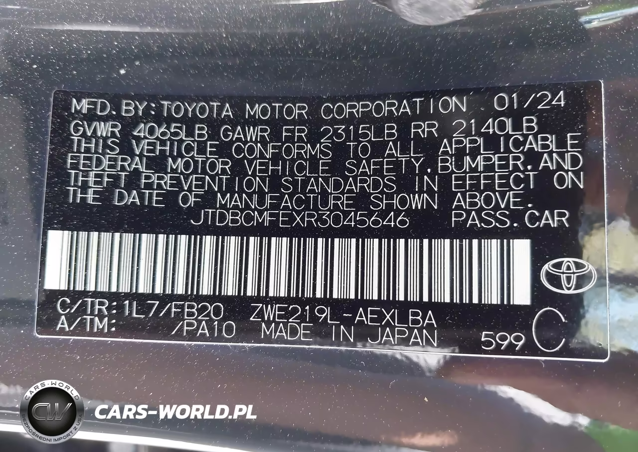 2024 Toyota Corolla Hybrid Le VIN:JTDBCMFEXR3045646 - 9