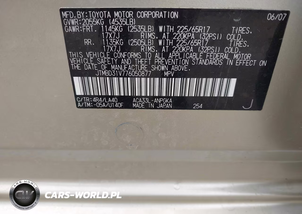 2007 Toyota Rav4 Limited VIN:JTMBD31V776050877 - 9
